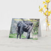 CARTE GORILLA ET ENFANT (Fleur jaune)