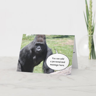 Carte Gorilla Greeting Card