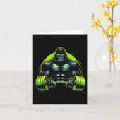 Carte Gorilla Monkey Gym Porter Bodybuilding Workbuildin (Fleur jaune)