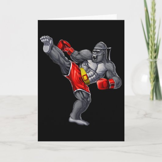 Carte Gorilla Muay Thai Boxe Karaté Kickboxing Arts Mart (Devant)