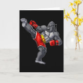 Carte Gorilla Muay Thai Boxe Karaté Kickboxing Arts Mart (Fleur jaune)