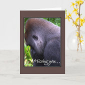 Carte Gorilla - Vous Manquez (Fleur jaune)