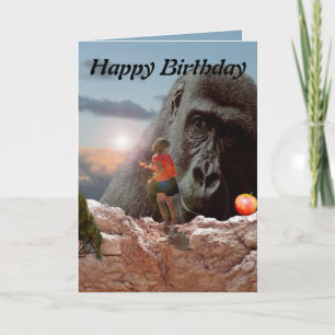 Carte Gorilla With Loving Eyes, Birthday