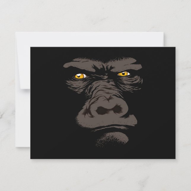 Carte Gorille en noir (Devant)