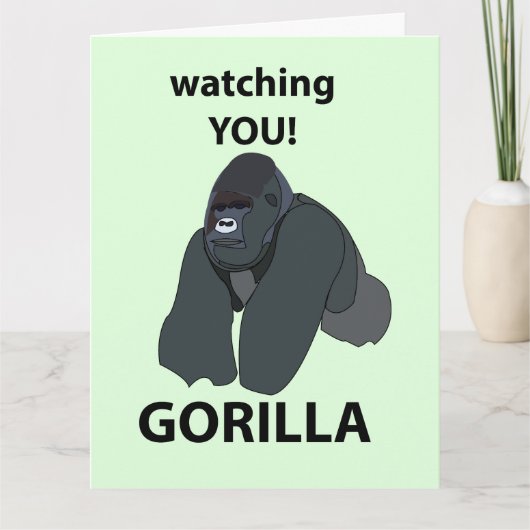 Carte Gorille Vous Regarde Drôle Gorille (Devant)
