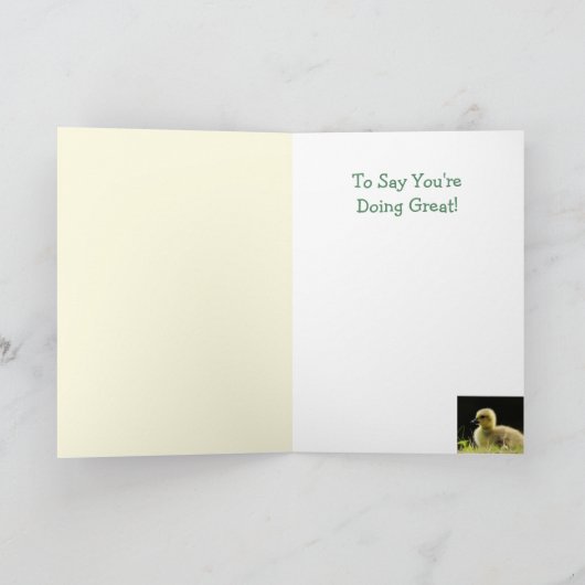 Carte Gosling Baby Bird Encouragement (Intérieur)