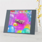 Carte Gosse de joyeux anniversaire (Fleur jaune)