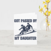 Carte Got Ped By My Daughter Funny Ski  (Fleur jaune)