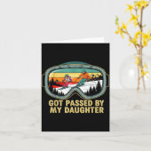 Carte Got Ped By My Daughter Funny Ski Goggles Mountain (Fleur jaune)