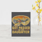 Carte Got Ped By My Daughter Funny Ski Goggles Mountain  (Fleur jaune)