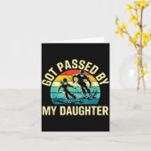 Carte Got Ped By My Daughter Funny Ski Skiing Winter Mou (Fleur jaune)