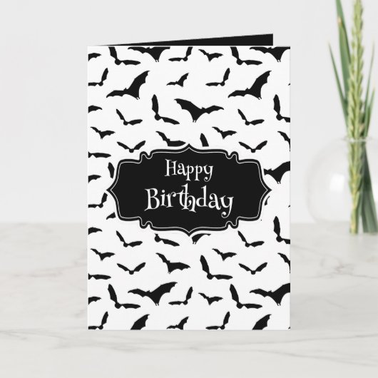 Carte Goth Bats Joyeux anniversaire (Devant)