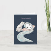 Carte Goth douce Witchy Anniversaire Longue Coiffeuse et (Devant)