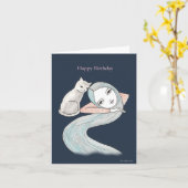 Carte Goth douce Witchy Anniversaire Longue Coiffeuse et (Fleur jaune)