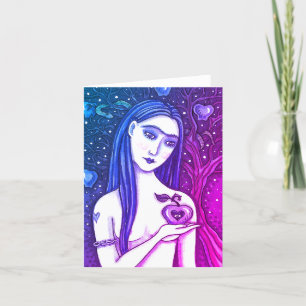 Carte GOTH EVE, CÔTÉ SOMBRE D'EDEN, POMME & SERPENT Blan