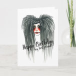 Carte Goth Happy Birthday Meilleur Ami<br><div class="desc">Joyeux anniversaire,  mon meilleur ami avec une carte de 5" x 7".</div>