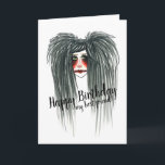 Carte Goth Happy Birthday Meilleur Ami<br><div class="desc">Joyeux anniversaire,  mon meilleur ami avec une carte de 5" x 7".</div>