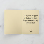 Carte Goth Saint-Valentin sinistre Faucheur avec cœur (Intérieur)