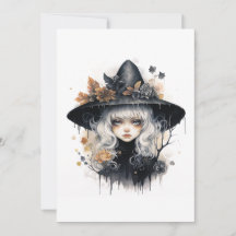 Carte Goth Witch Halloween