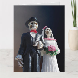 Carte GOTHC SKELETONS FÉLICITATIONS MARIAGES salutation