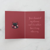 Carte Gothic Black Petals and Spider Web Dark Valentine (Intérieur)