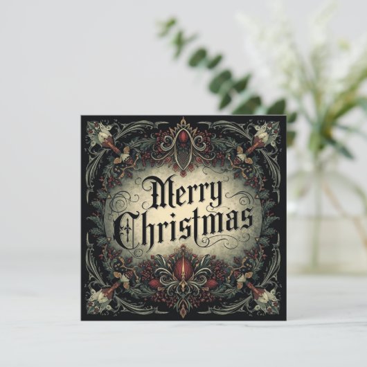 Carte gothic christmas card (Debout devant)