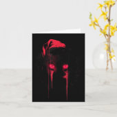 Carte Gothic Christmas Nge Horror Cat Santa Hat Witchy X (Fleur jaune)