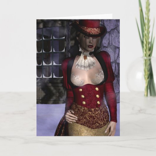 Carte Gothic Girls Victorian Winter greeting card (Devant)