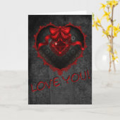 Carte Gothic Love (Fleur jaune)