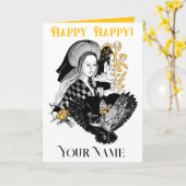 Carte Gothic Night Owl and woman (Fleur jaune)