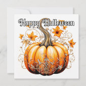 Carte Gothique Automne Harvest Halloween Citrouille (Devant)