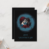 Carte Gothique Couple amoureux Saint Valentin (Devant/Arrière en situation)