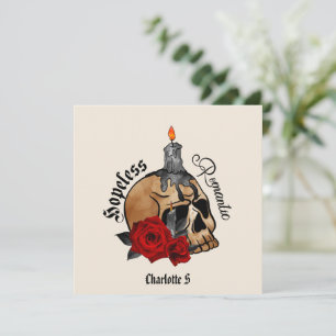 Carte Gothique Crâne sans espoir romantique
