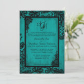Carte gothique de faire-part de mariage de (Debout devant)