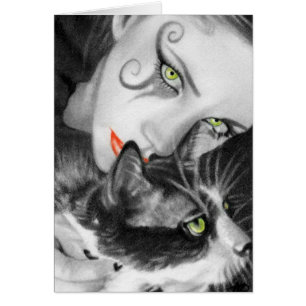 Carte gothique de Kitty de fille