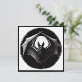 Carte Gothique d'horreur de chauve-souris vampire (Debout devant)