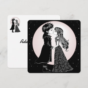 Carte Gothique Emo Enfants Kiss Valentine's Day