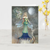 Carte Gothique Fairy Pegasus ~ Blank (Fleur jaune)