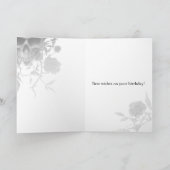 Carte Gothique floral foncé Rose crâne Anniversaire (Intérieur)