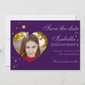 Carte Gothique Glam Quince coeur photo Foil (Devant)