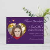 Carte Gothique Glam Quince coeur photo Foil (Debout devant)