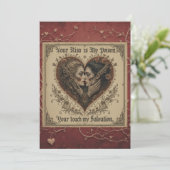 Carte gothique romantique Saint-Valentin (Debout devant)