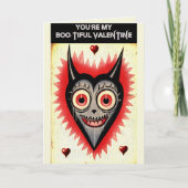 Carte Gothique Saint-Valentin Spooky Vampire Heart (Devant)