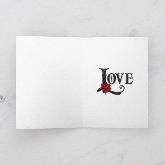 Carte gothique Valentine (Intérieur)