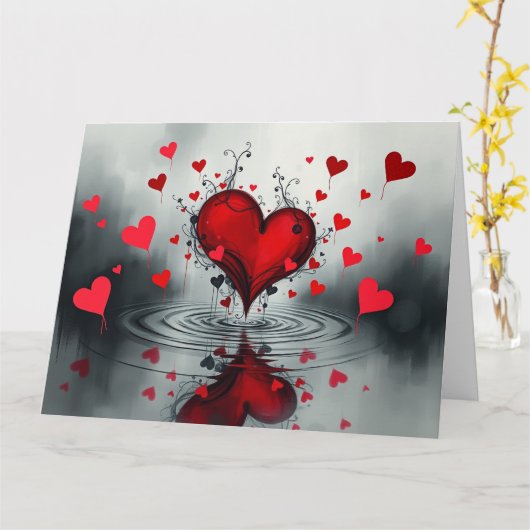 Carte gothique Valentines (Fleur jaune)