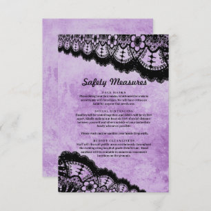 Carte Gothique Violet Grunge Black Lace Mesures de sécur