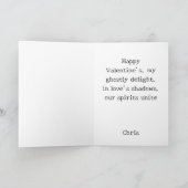 Carte Goths Saint-Valentin Fantômes Spooky avec des coeu (Intérieur)