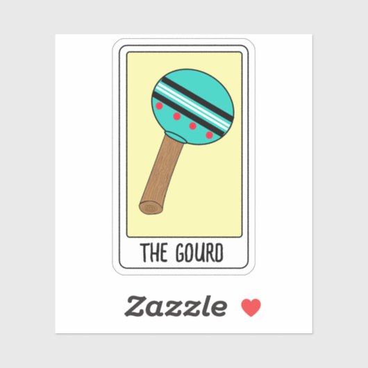 Carte Gourd-Tarot - Sticker Vinyl (Feuille)