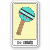 Carte Gourd-Tarot - Sticker Vinyl (Devant)