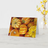 Carte Gourds Citrouille Automne Automne Thanksgiving (Fleur jaune)